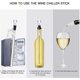 thumbnail image 3 of Enfriador de vino, enfriador de vino de acero inoxidable de grado alimenticio para botellas de vino, vienen con aireador, tapón, juego de regalo 4 en 1 Afortunado Sencillez, 3 of 5