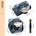 thumbnail image 2 of Blue Gray Abstract Art Tissue Box Cover Leather Square Rectangle Tissue Box Holder for Bathroom Living Room Desk Office Decor, 2 of 7