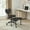 Black, variant on GVN Ergonomic Computer Chair, Home Office Desk Chairs,Cross Legged Chair with Wheels, Desk Chair with Lumbar Support and Adjustable Stool, Black