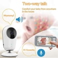 thumbnail image 2 of 4 Inch Video Baby Monitor Camera 3X Digital Zoom Two Way Audio Auto Night Vision HD Security Camera EU PLUG, 2 of 5