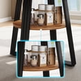 thumbnail image 4 of Bingirl 47 - Inch Round Dining Table for 4: Storage Feature and Brown Metal Square Legs, 4 of 7