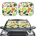thumbnail image 2 of Naloa Vegetables2 2 Piece Foldable Car Sun Shades, Car Windshield Sunshade, Front Window Sunshade for Car, Truck, SUV - Small, 2 of 7