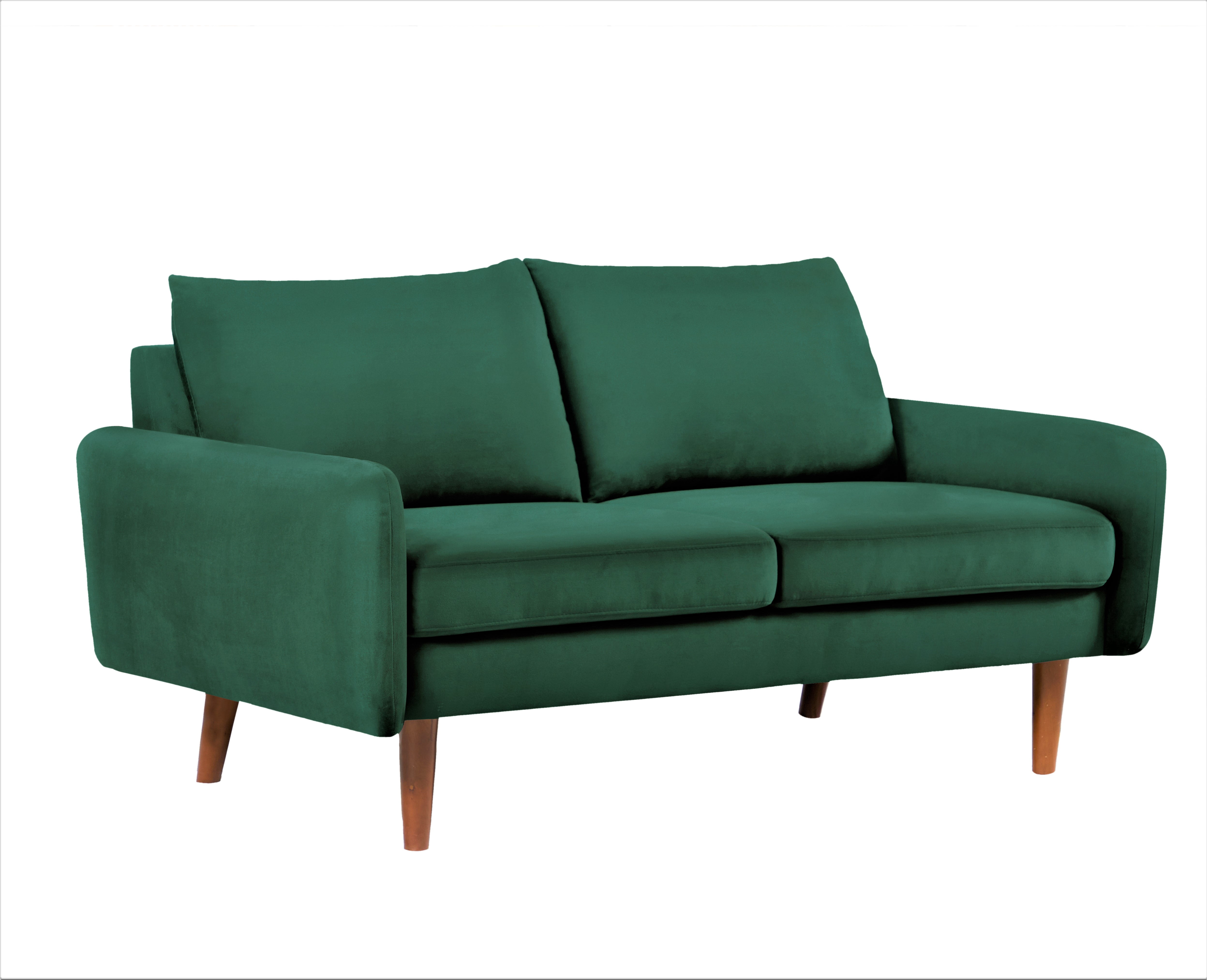 Uspridefurniture Maryellen 58''W Velvet Loveseat, Green