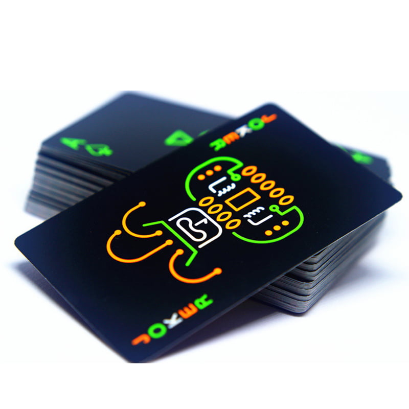 Fluorescent PVC Playing Cards Magic Waterproof Poker Glow In The Dark Bar Party 