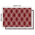 thumbnail image 6 of Burgundy and White Wavy Pattern Summer Placemats Table Placemats Set Of 4-Linen Kitchen Washable Placemats Table Mats 11.8"x17.7" Non-Slip Heat Resistant, 6 of 6