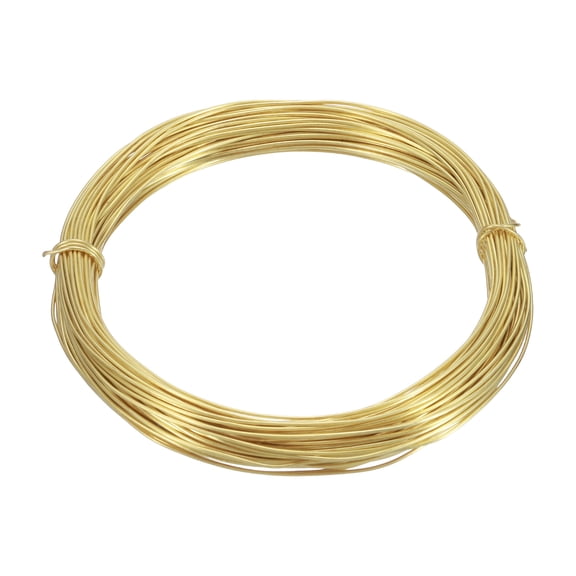20 Gauge Brass Round Wire, 50 ft Craft Tarnish Resistant Beading Wires