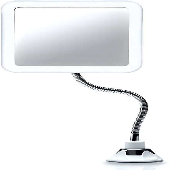 BPPEG Flexible 10X Magnifying Mirror with LED Gooseneck,Lighted Travel Makeup Mirror