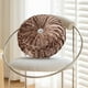 thumbnail image 4 of Almohada de terciopelo de lujo con textura de flor de hielo para cama y sofá, cojín redondo de felpa para descansar y brindar comodidad decorativa. Aestivo | Marrón | AESTIVO, 4 of 5