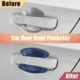 thumbnail image 3 of Unique Bargains Carbon Fiber Pattern Car Door Bowl Handle Stickers Protector Anti Scratches Protective Film Universal Fit Blue 4pcs, 3 of 6