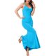 thumbnail image 4 of INSPIRE CHIC Women's V Neck Bodycon Maxi Dress Adjustable Spaghetti Strap Sleeveless Long Party Cocktail Dresses Blue XL, 4 of 6