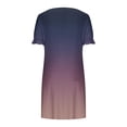 thumbnail image 5 of Up to 30% off Summer Dress, Fashion Women's Printing Sexy Square Neck Short Sleeve Pockets Dresses Casual Comfortable All Occasio(Purple,S), 5 of 6