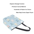 thumbnail image 3 of FORMRS Womens Canvas Tote Bag with Zipper Inner Pocket Shoulder Handbag, Blue Rabbits, 3 of 7