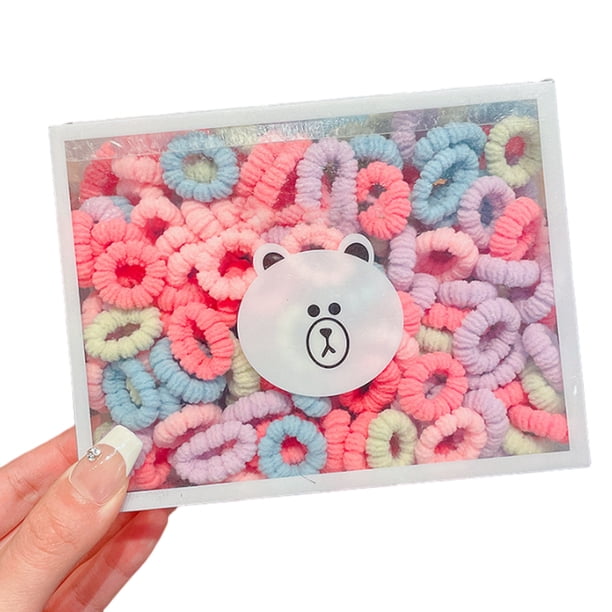 150 lazos para el pelo de bebé, lazos para el pelo de algodón sin costuras para niñas y niños, elásticos pequeños y suaves multicolores para cola de caballo