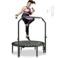 thumbnail image 1 of 40" Foldable Mini Fitness Trampoline Adults Exercise Rebounder with Handle, 1 of 9