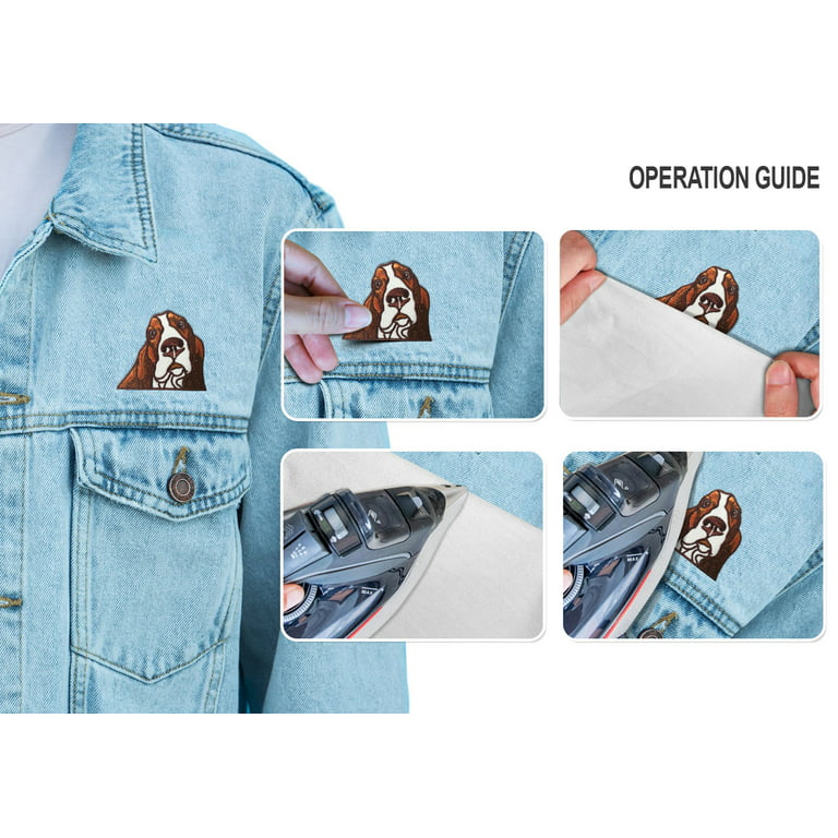 MISDONR 30pcs Girls Iron on Patches for Clothing Jackets DIY Sew Embroidered Applique Decorative Repair Patches