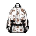 thumbnail image 3 of Football Bow White Pattern Cute School Backpack Bag for School with Padded Back and Adjustable Shoulder Straps 15.25"x11.5"x5.25", 3 of 5