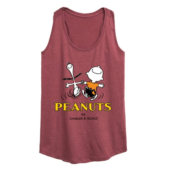 Peanuts - Charlie Snoopy Dancing - Women's Racerback Tank Top