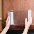 thumbnail image 5 of mDesign Plastic Adhesive Wall Mounted Kitchen Organizer, 11" Wide - Clear, 5 of 9