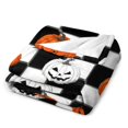 thumbnail image 3 of RKSupls Halloween Throw Blanket,Soft Warm Flannel Grimace Pumpkin Blanket Gift for Christmas Home Bed Sofa Couch Decor,40x50 in, 3 of 9