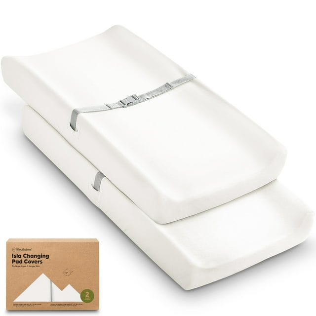 Funda para Cambiador KeaBabies 81x41 cm Paquete de 2, Suave de Bambú