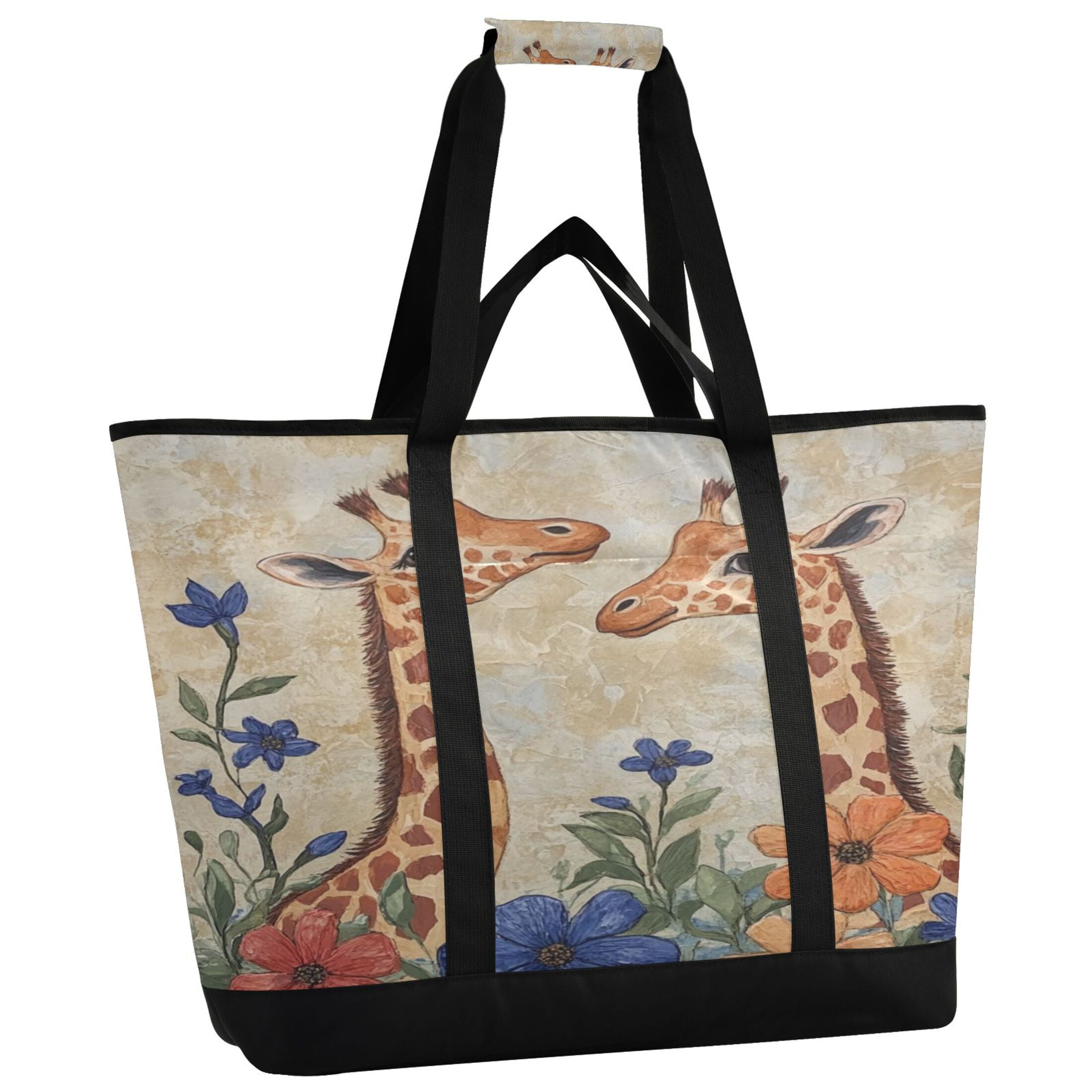 Large Hand-held Ice Pack Picnic Bag Insulation and Refrigeration Suitable for Shopping Picnics and Camping Two Giraffes