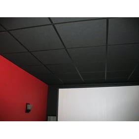 Soundsulate Black Drop Ceiling Tiles 24 X 24 X 2 Sound Absorbing 10 Pieces
