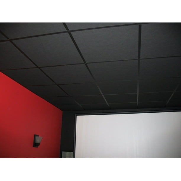 Soundsulate Sound Absorbing Acoustical, Black Ceiling Tiles