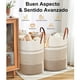 thumbnail image 5 of 2 Pack 58L Grande Cesta de Lavandería de Cuerda Tejida con Asas - Cesto para Ropa Sucia, Canasta Ropa Organizadora, Multiusos, Portátil, Decorativa, 5 of 9