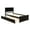 Espresso, variant on Bellemave Twin Size Platform Bed with Trundle and Headboard, Wood Twin Size Frame Twin Bed with Pull Out Trundle, Espresso