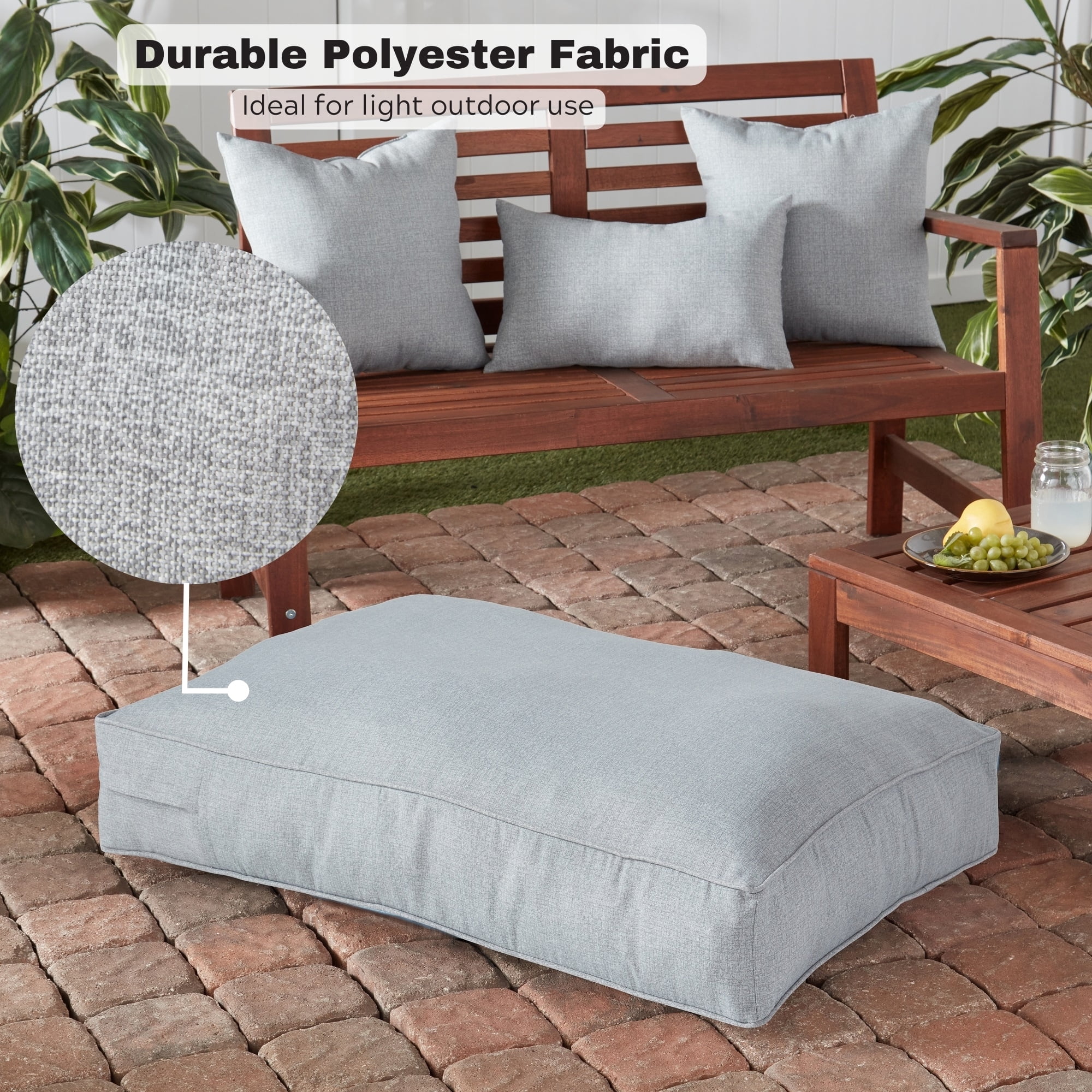 Happy Hounds Casey Indoor/Outdoor Pillow Style Dog Bed, Heather, Small (36 x 24 in.)