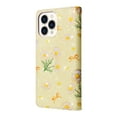thumbnail image 6 of Allytechgroup for iPhone 16 Wallet Case, Stylish Flowers Pattern PU Leather Cover with Wrist Strap & Card Slots, Kickstand Magnetic Closure Shockproof Case for Women Girls, Yellow Daisy, 6 of 7