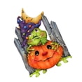 thumbnail image 3 of De Puerta De Halloween, Letrero Fantasma De Calabaza De Madera Para Decoración De Halloween Guardurnaity HA042642-02, 3 of 6