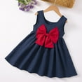 thumbnail image 3 of Cethrio Summer Dresses for Girl 2026, Mid-length Party Casual Sleeveless Birthday Dresses Blue Size 4-5 T, 3 of 7