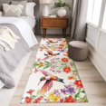 thumbnail image 4 of 2'x6' Rug Runners for Hallways Kitchen, Spring Floral Non Slip Entryway Beside Floor Carpet Runner, Summer Botanical Vintage Birds Colorful Washable Laundry Room Bedroom Throw Rugs Mat for Family Pet, 4 of 8
