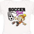 thumbnail image 4 of Inktastic Soccer Girl Girls Long Sleeve Baby Bodysuit, 4 of 5