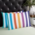 thumbnail image 4 of Rainbow Stripes Throw Pillow Cover,Colorful Geometric Modern Minimalist Art Rectangle Decorative Pillow Case Protector Soft Cushion Cover Lumbar Pillowcase for Couch Sofa Bedroom Car Decor 16x24 Inch, 4 of 8