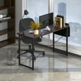 thumbnail image 4 of Gymax Bureau d'Ordinateur Moderne 47 Pieds' Table d'Étude et d'Écriture avec Sac de Rangement Café, 4 of 10