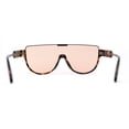 thumbnail image 4 of SA106 Futuristic Half Rim Flat Top 80s Sunglasses Tortoise Silver Peach, 4 of 4