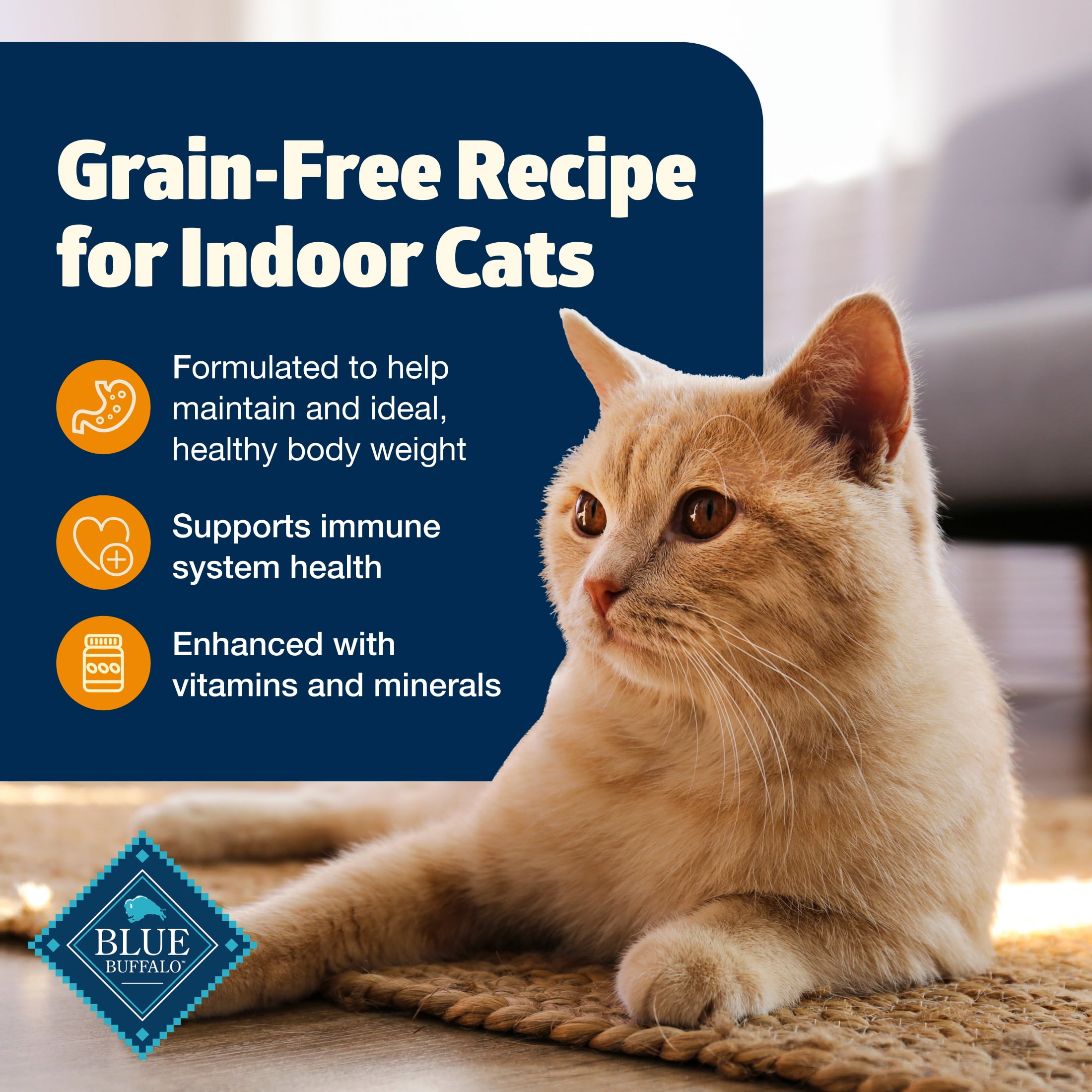 Blue Buffalo Freedom Natural Grain-Free Adult Weight Control Dry Cat Food, Chicken Recipe, 11-lb. Bag