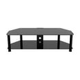 thumbnail image 3 of AVF Group Classic Corner Glass TV Stand with Cable Management Up to 65" Screen Size, Black, 3 of 6