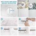 thumbnail image 3 of No Hook Shower Curtain, Vintage Hydrangea Floral Shower Curtains for Bathroom with See Through Top Window, Farmhouse Botanical Aesthetic Waterproof & Washable Bath Curtain Stall 48"x72", 3 of 5