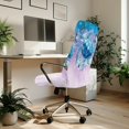 thumbnail image 3 of POLERO Brushed Elastic Fabric All-in-One Office Swivel Chair Protector Cover for Home Indoor Workspace, Anti Slip Non Slip Computer Chair Cover, Galaxy Sea Turtle, 3 of 7