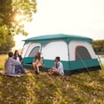 thumbnail image 2 of 8-10 Person Large Camping Tent with 2 Rooms and 2 Doors, Family Tent for Camping Hiking Travel, 2 of 9