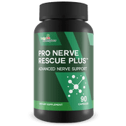 Pro Nerve Rescue Plus - Advanced Nerve Support Supplement - Promote Healthy Nerve Function & Blood Flow - Help Soothe Nerve Discomfort - Magnesium, Calcium, Zinc - Support Reduced Oxidative Stress