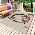 thumbnail image 4 of Outdoor Rug 3x5 ft Lucky Cat Outdoor Large Area Rug Non Slip Rubber Cute Japanese Style Linen Front Door Mat RV Rug Camping Carpet Patio Outdoor Rugs for Backyard Balcony Deck Porch Indoor, 4 of 9