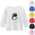 thumbnail image 3 of Boy Girl Shirts Cotton Cute Dino Long Sleeve Pullover Crewneck Sweatshirt Top, 3-10 Years Old Kids Clothes (5T, Black), 3 of 3