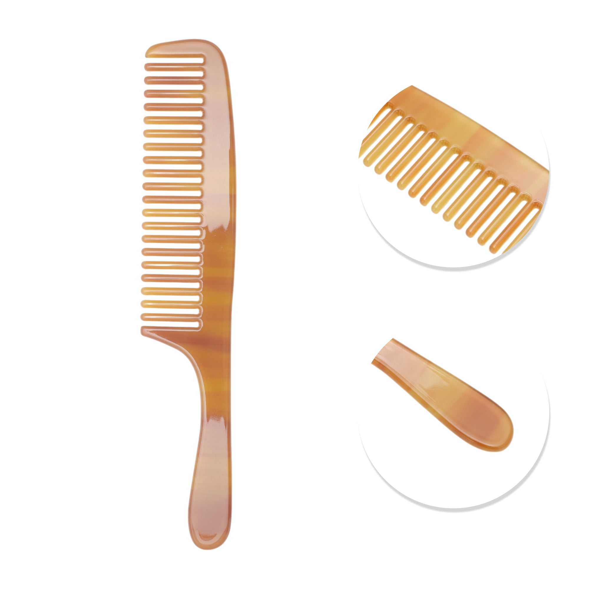 Unique Bargains 1 Pc Durable Portable Long Handle Hair Comb for Women Men Coffee Color