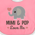 thumbnail image 4 of Inktastic Mimi and Pop Love Me Grandchild Boys or Girls Baby Bib, 4 of 4