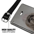 thumbnail image 3 of Shih Tzu Dog Precious Knit Hat Rectangle Leather Luggage Card Suitcase Carry-On ID Tag, 3 of 8