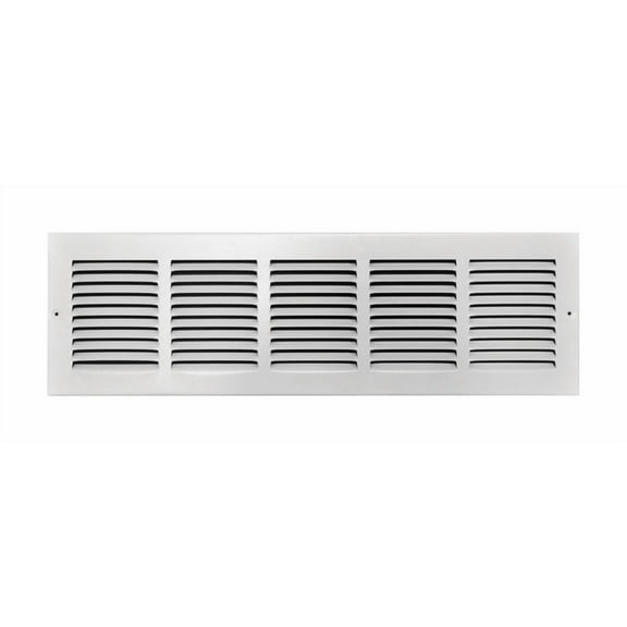 Tru Aire 6 in. H X 24 in. W 1-Way Powder Coat White Steel Return Air Grille